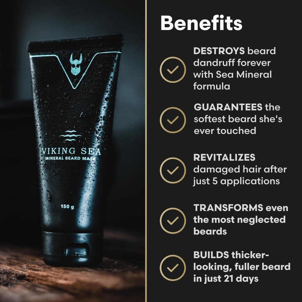 The Beard Struggle The Complete Beard Growth Kit by Beard Struggle - Mens Grooming Kit with Balm, Mask, Conditioner, Wash & Oils - Valhalla\'s Gates, Gold Collection