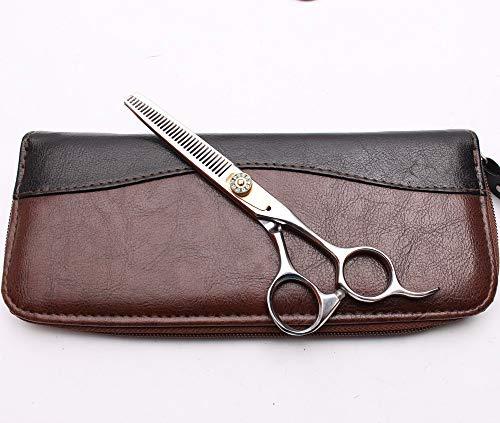KKZY Hair Cutting Scissors, 6\" 17.5cm Thinning Scissors Cutting Shears Engraving Hairdressing Supplies Zigzag Scissors Professional Hair Scissors Set BY KKZY (Color : C1026 Yin C 6YY)