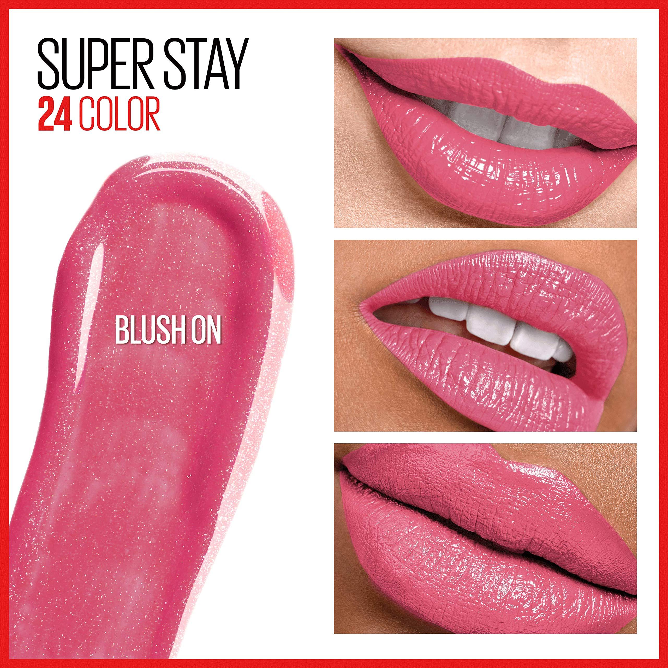 MAYBELLINE MAYBELLINE Super Stay 24 Liquid Lipstick Blush On Pink & Wear On Wildberry Mauve Pink, 1 Count Each