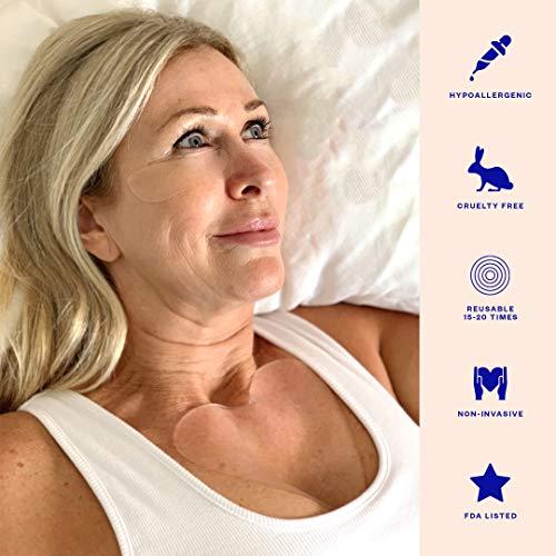 Wrinkles Schminkles Wrinkles Schminkles Chest, Cleavage & Body Stretch Mark Wrinkle Patches | Reusable Hypoallergenic Pregnancy Safe Silicone Smoothing Pads to Prevent and Reduce Wrinkles & Stretch Marks | 2 Pack