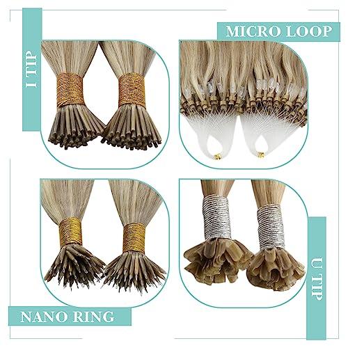 YoungSee YoungSee U Tip Hair Extensions Highlight Golden Blonde and Medium Blonde U Tips Extensions Human Hair Blonde Utip Hair Extensions Blonde Hot Fusion Hair Extensions Human Hair for Women 16In 1G/S 50G
