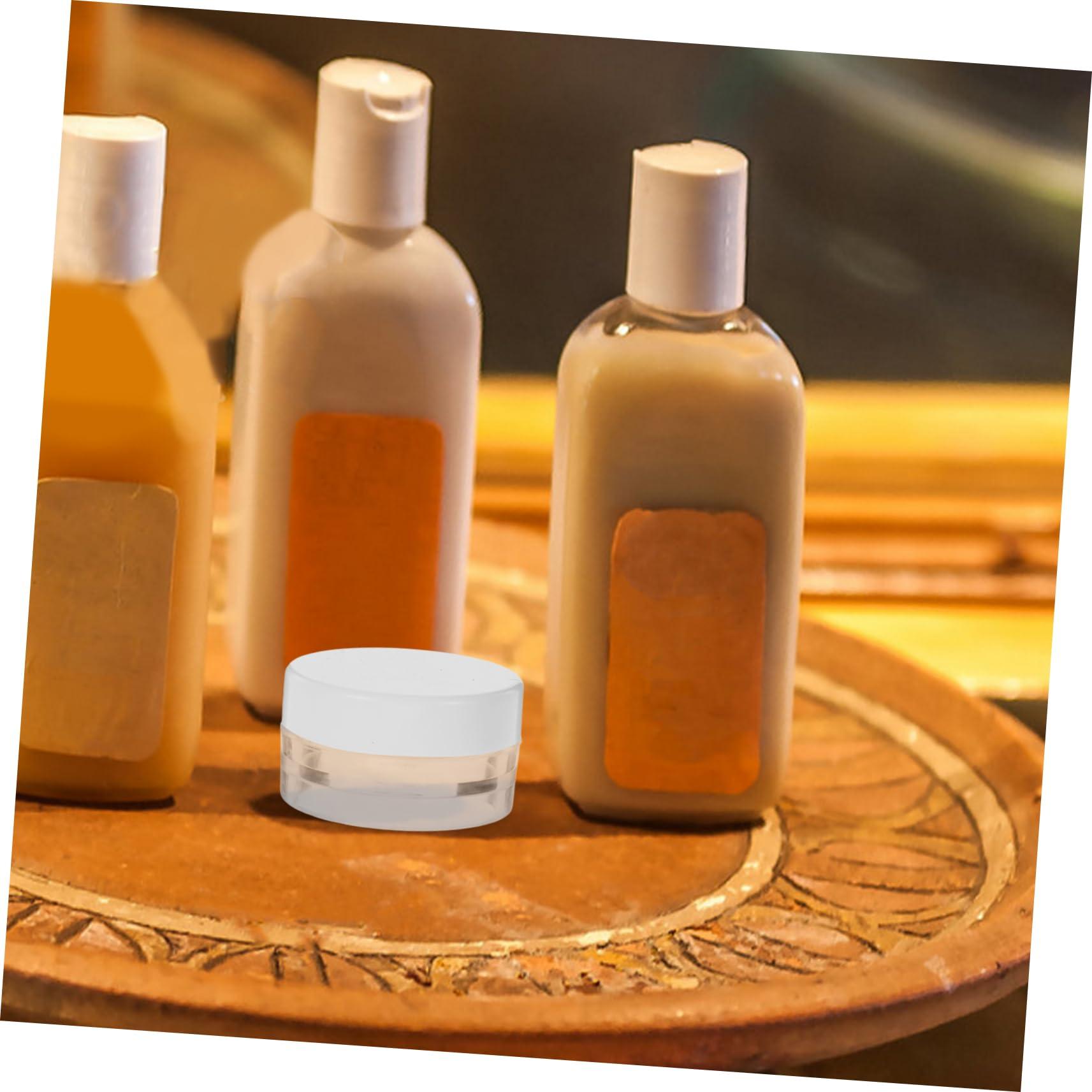 MUCKLILY MUCKLILY 20pcs Round Jar Plastic Cosmetic Container Set Empty Cosmetic Jars Skin Care Container Refillable Cosmetic Containers Lotion Containers with Lids Lotion Bottles Lotion Jar White