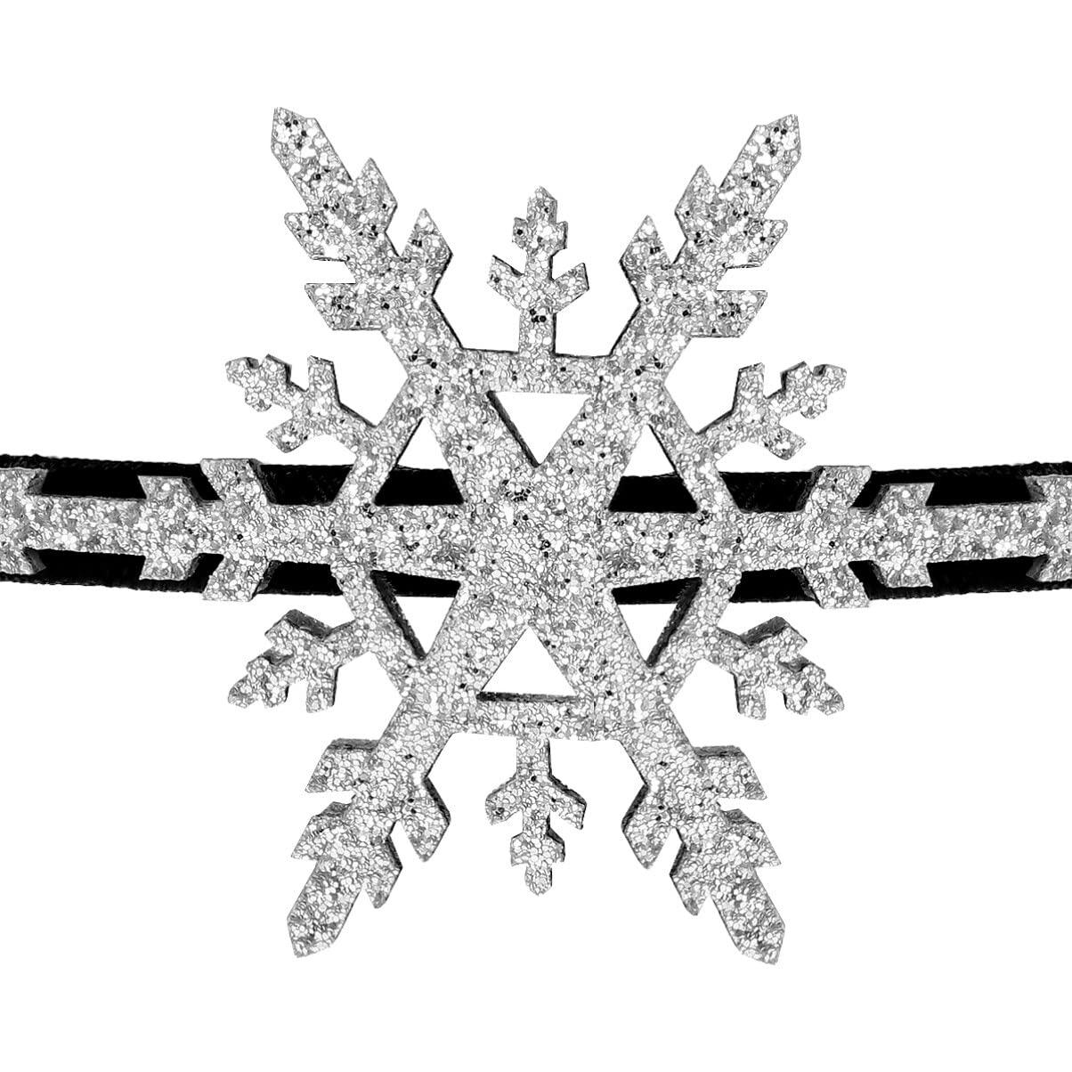 Lurrose Christmas Headbands for Women Snowflake Hairband Snowflake Tiara Hair Hoop Headpiece Accessories Holiday Party Favors Gifts