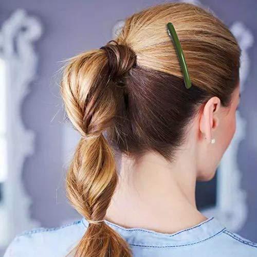 HYFEEL HYFEEL Skinny Hair Barrettes for Women Long Simple Acrylic French Hair Clips Elegant Classic Hairpins Steel Clip Clamp Girls Hair Accessories Navy Blue Dark Green Light Brown 3Pcs/set