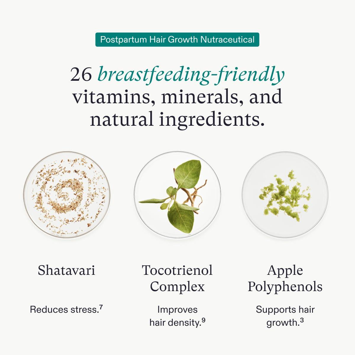 Nutrafol Nutrafol Postpartum Hair Growth Supplements and Hair Serum, Clinically Tested for Visible Thickness and Strength - 1 Month Supply, 1.7 Fl Oz Bottle