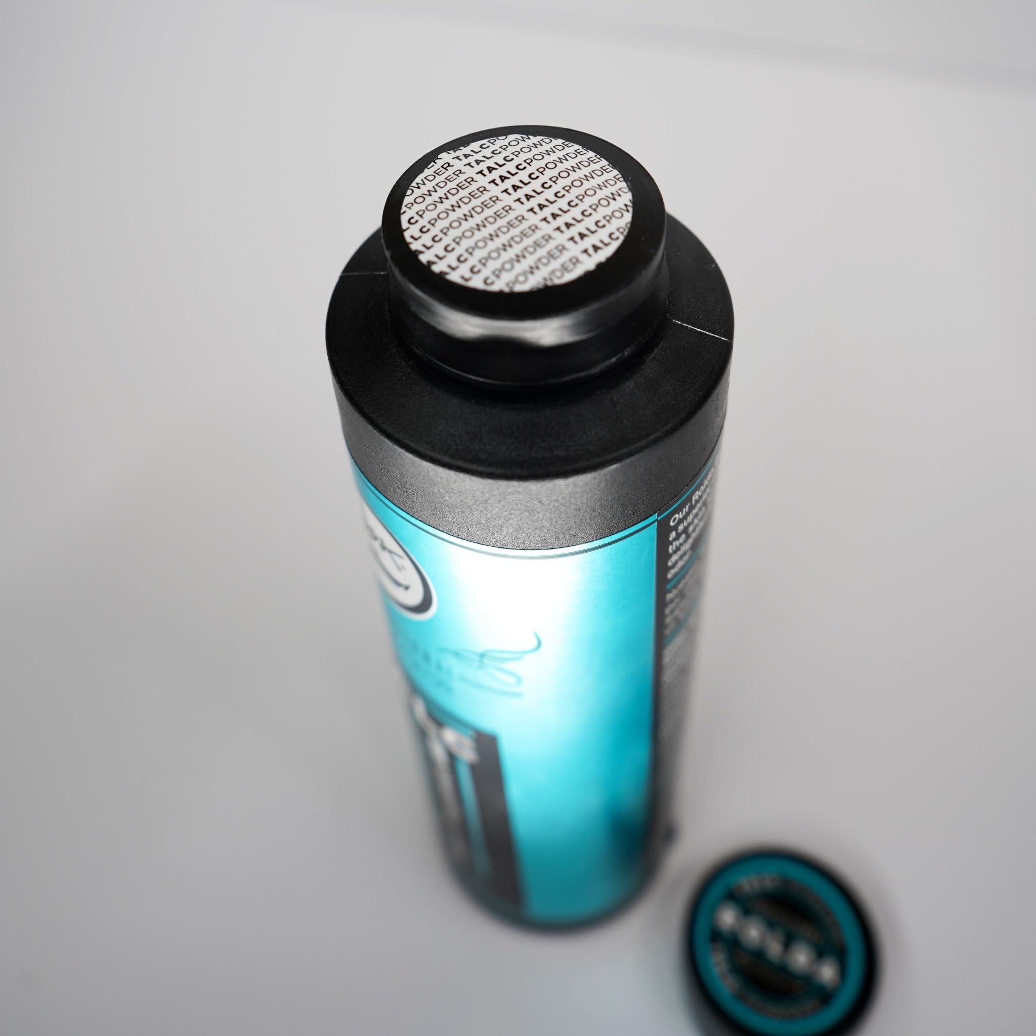 Rolda Rolda Men\'s Barber Talc Powder - White Talcum Powder After-Shave Solution is Highly Absorbent and Provides A Fresh, Clean Feeling After Every Shave, Helping to Calm Itchy Skin and Prevent Irritation