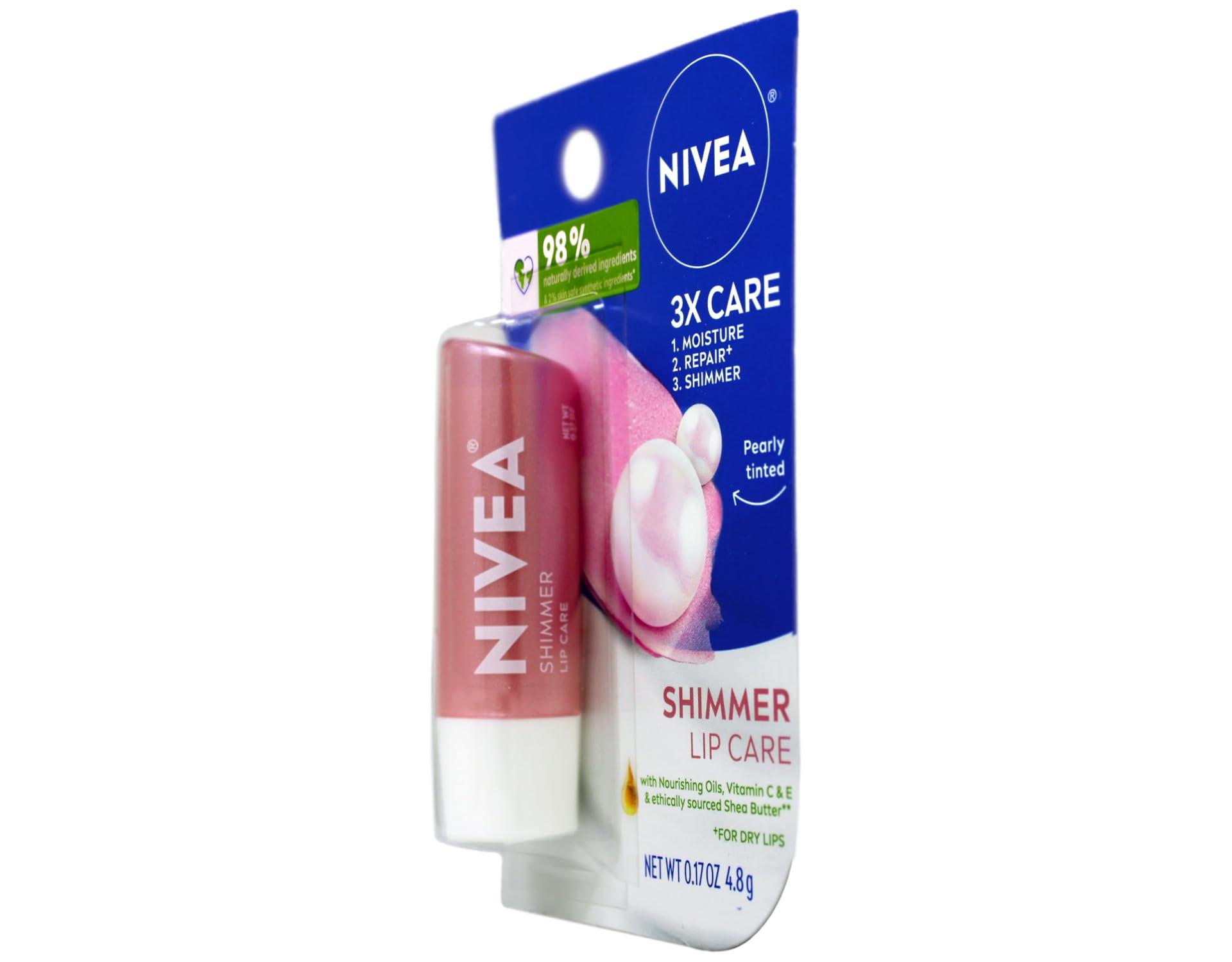 NIVEA Nivea Shimmer Lip Balm Nivea Shimmer Lip Balm (Pack of 2)
