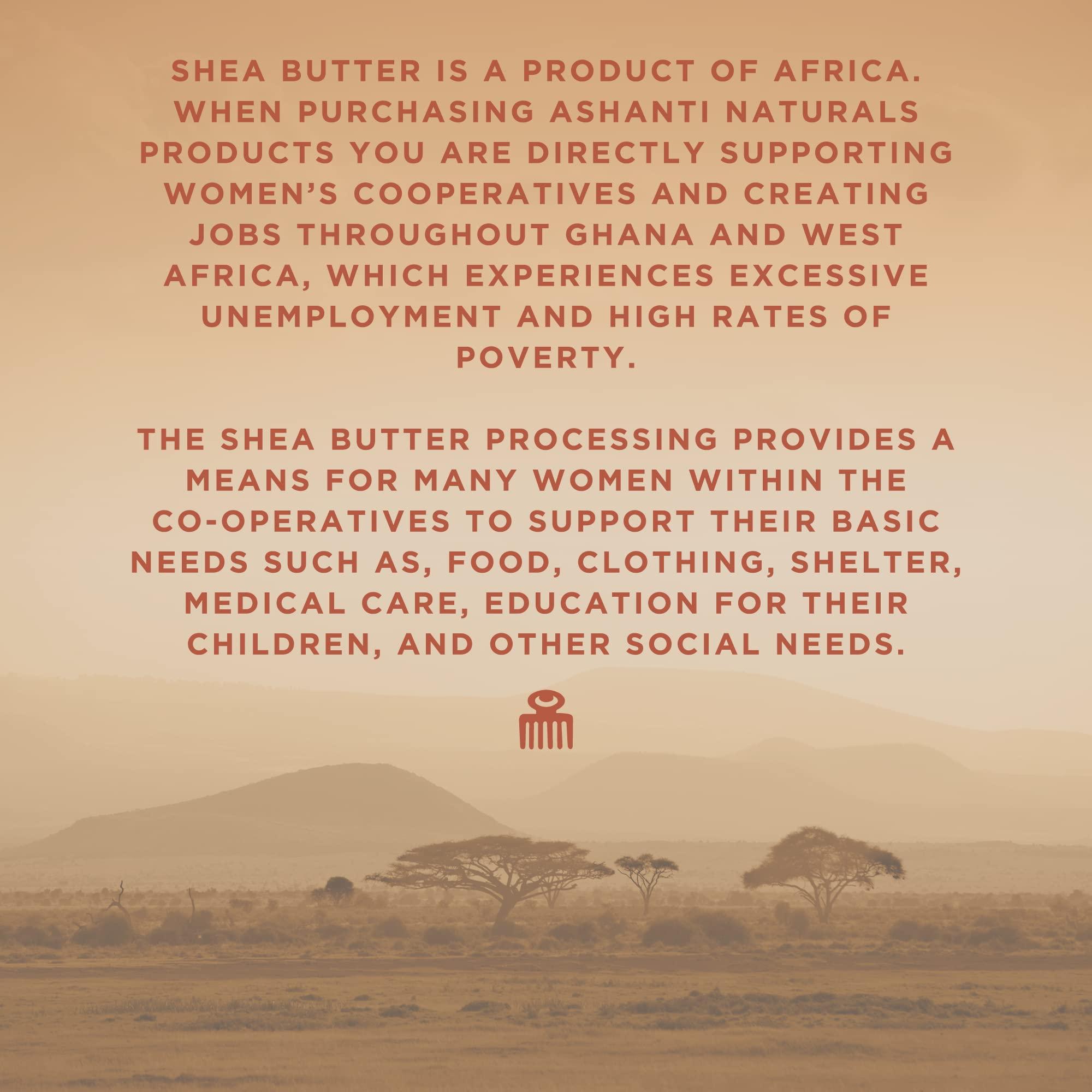 Ashanti Naturals Ashanti Naturals Yellow Chunky Raw Shea Butter | Unrefined African Shea Butter from Ghana | 100% Natural Moisturizer, No Additives - 5 oz