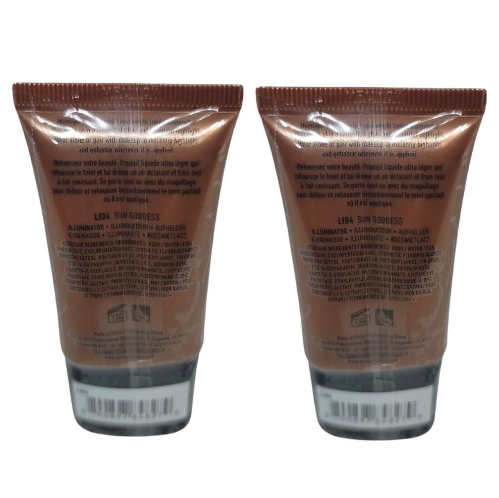 NYX PROFESSIONAL MAKEUP Pack of 2 NYX Born to Glow! Liquid Illuminator, Sun Goddess LI04