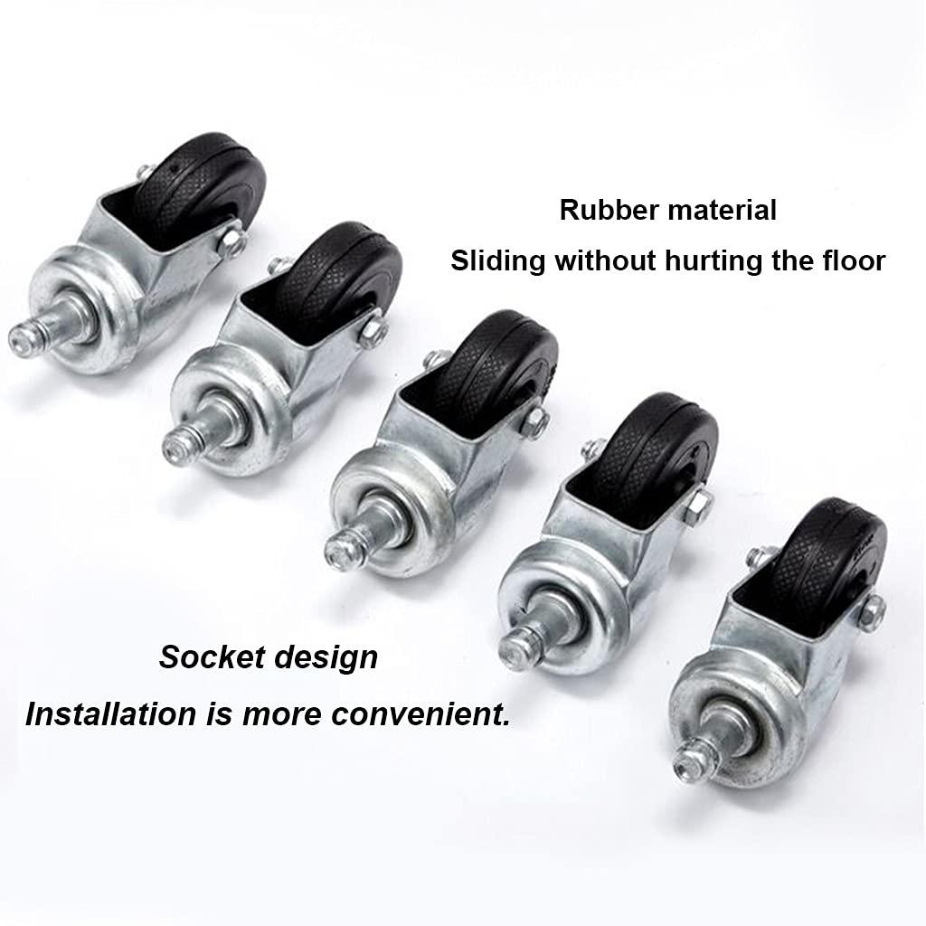 ZHOUXIAO ZHOUXIAO Adjustable Height Stool with 5 Wheels/13 Inch Thick Sponge, Chrome Steel PU Leather Bar Stool Work Shop Stool,Hydraulic Rolling Swivel Salon Stool,Massage Spa Tattoo Black