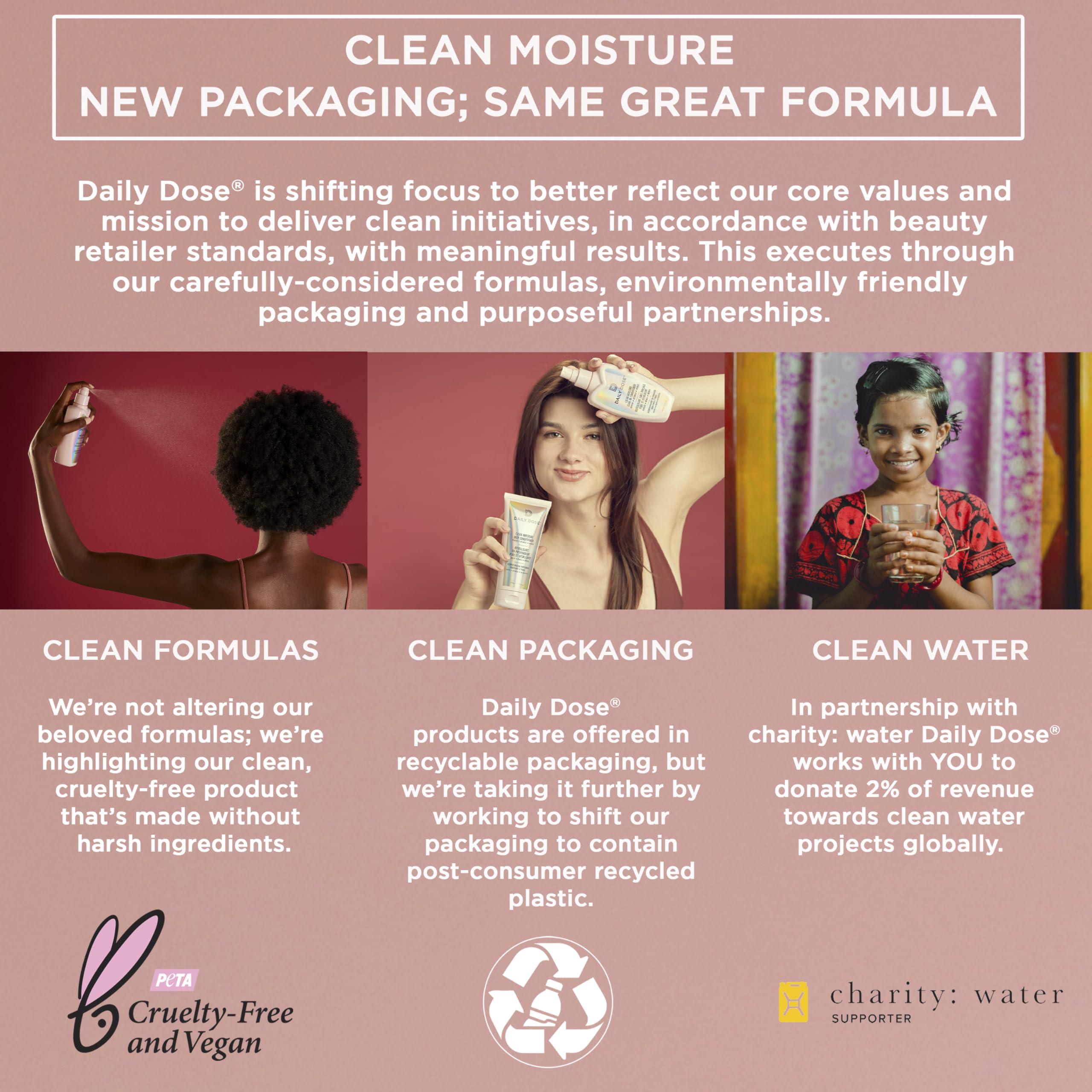 DAILY DOSE Daily Dose Miracle Moisture Spray Leave-In Conditioner Detangler, Paraben-Free, Phthalates-Free, Cruelty-Free, Vegan