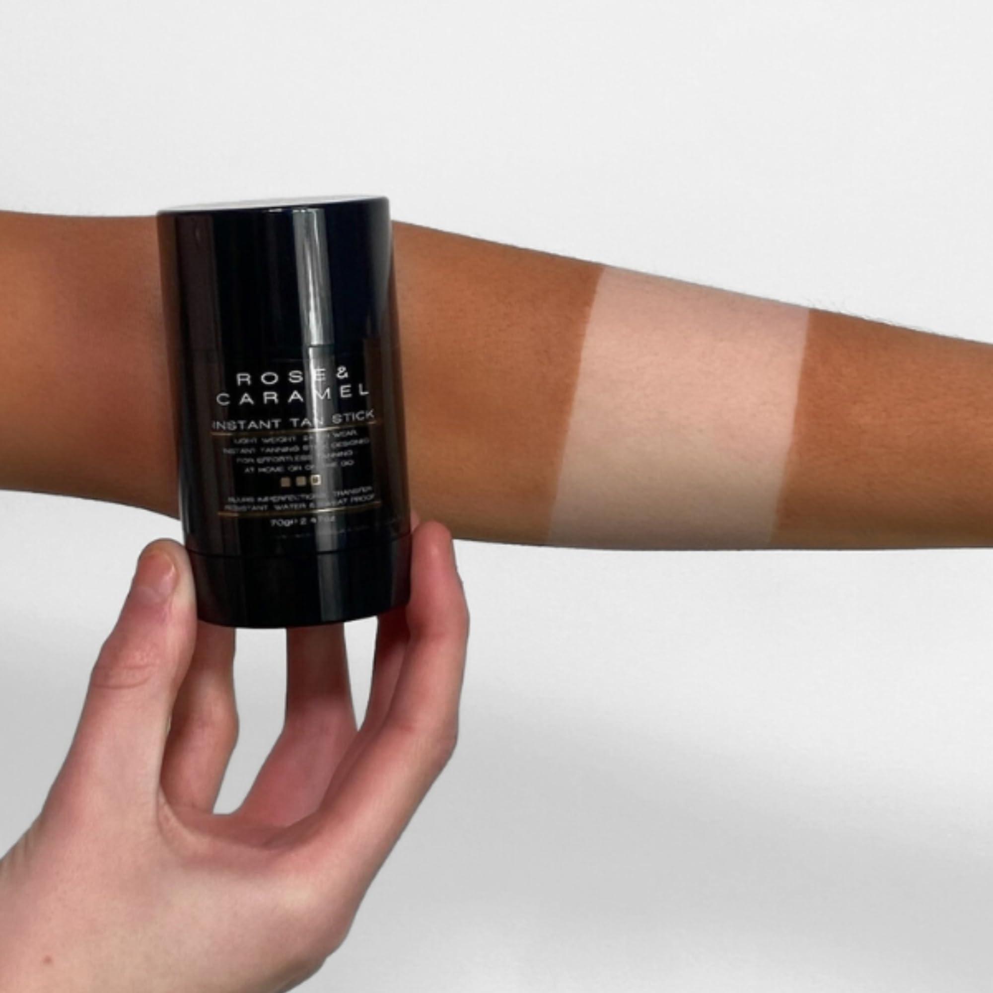 Rose & Caramel Rose & Caramel Skinstant Instant Bronze Tanning Stick, Was Off Tan Water Proof Splash Proof Sweat Proof, Colour Adapting Formula, Instant Bronze Colour
