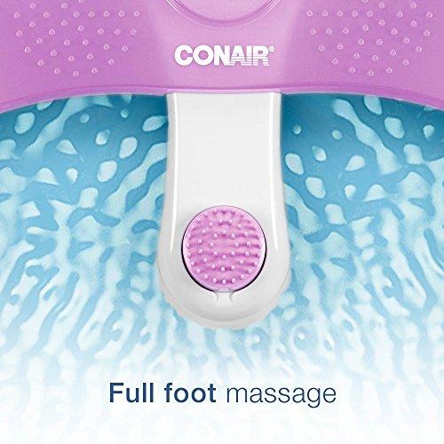 Conair Conair Soothing Pedicure Foot Spa Bath with Soothing Vibration Massage, Deep Basin Relaxing Foot Massager with Jets, Pink/White