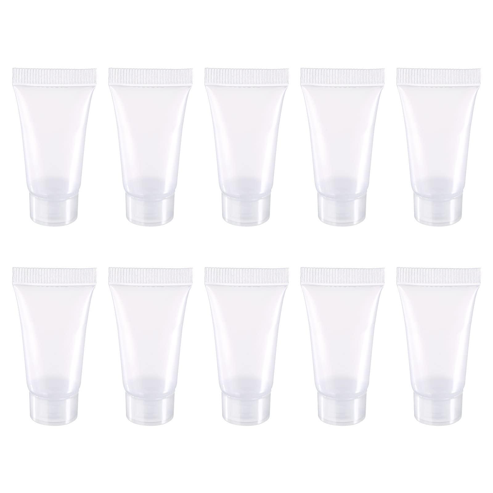 PATIKIL PATIKIL 5ml Squeeze Tube, 20 Pack Empty Cosmetic Tubes Plastic with Flip Lid for Travel Household, Clear