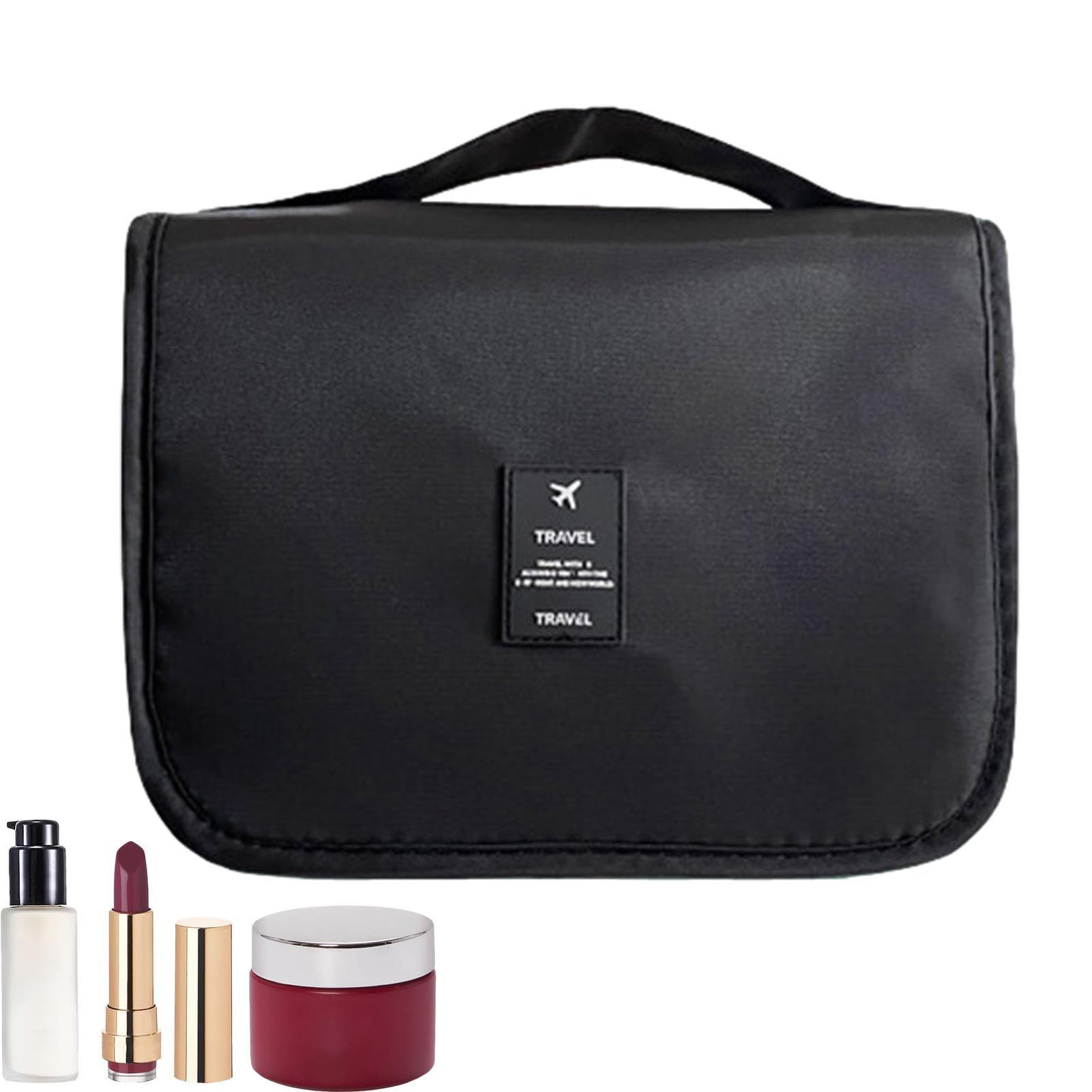 Generic Travel Toiletry and Cosmetic Bag - Skin Care Organizer with Hook for Women, Outdoor Use