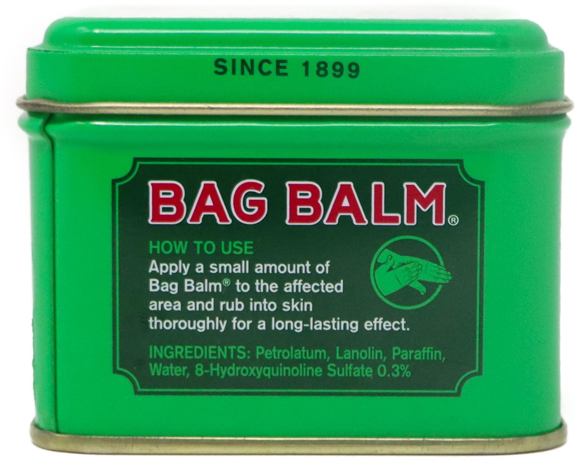 Bag Balm Bag Balm Skin Moisturizer - Full Body Hydrating Skin Care: Dry Hands, Lips, Face, Feet & More - Unscented, Cruelty & Paraben Free - Day & Night, Men & Women, Vermont\'s Original (4oz Tin, Made in USA)