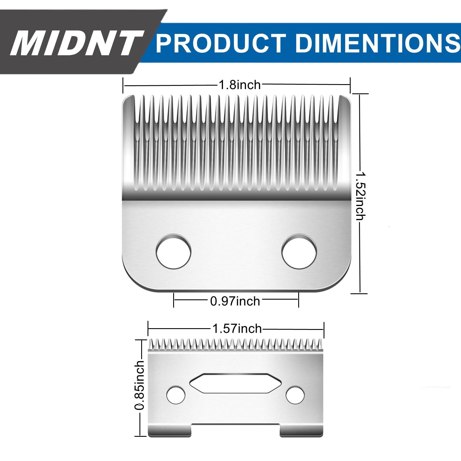 Midnt Blades for Wahl Precision Replacement Blades Compatible with Wahl MC3 Replacement Blades,2 Hole Clipper Blade Compatible with Wahl Clipper Blades Replacement,with 2 Pairs Screws.
