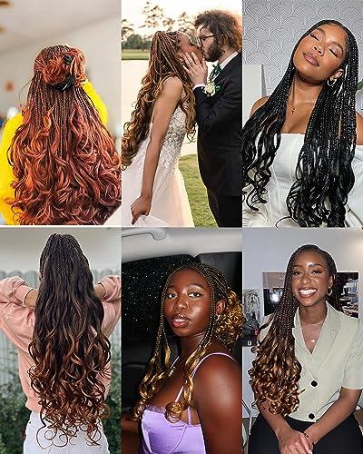Aeagoo Short Kids Braiding Hair 10 Inch Pre Stretched French Curl Braiding Hair 8 Packs French Curls Braiding Hair Loose Wavy Braiding Hair Extensions for Box Braids10 Inch,T30