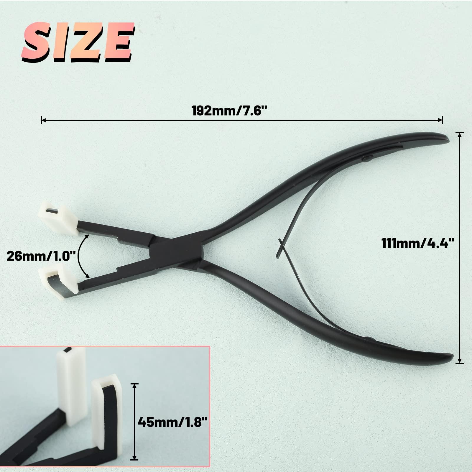 SPEEDWOX SPEEDWOX Tape In Hair Extensions Pliers 8 Inches Sealing Clamp Pliers Hair Sealing Pliers Human Hair Extensions Styling Tool Hair Extension For Salon Professional Installation