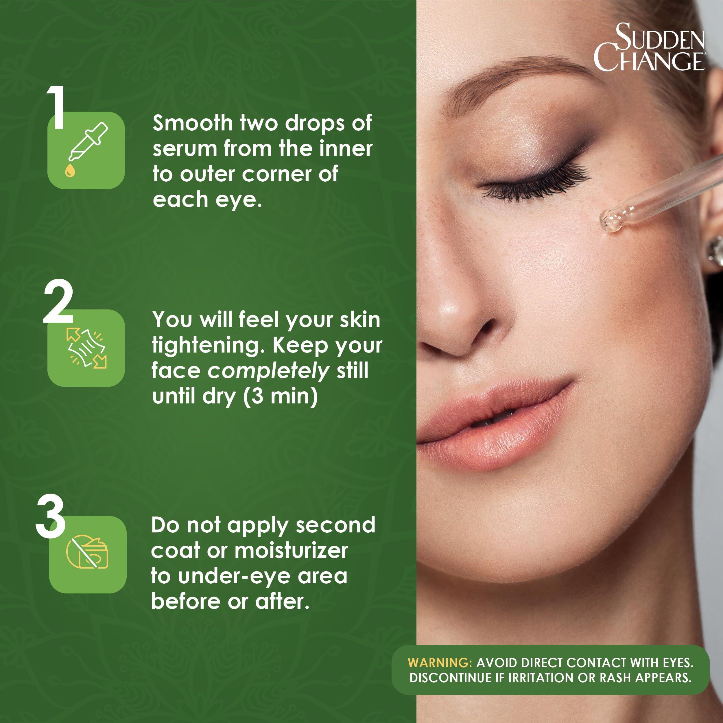 Sudden Change Sudden Change Instant Under-Eye Firming Serum - (Classic Formula) Under-Eye Bags Treatment for Puffiness, Lines, & Wrinkles - Wear With or Without Makeup - 3 Minute Results (0.23 oz)