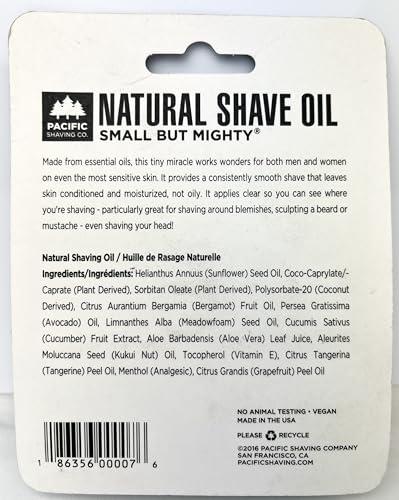Pacific Shaving Company Pacific Shaving Company Natural Shaving Oil - Eliminates Cuts, Nicks, & Razor Burn, Soothes & Moisturizes Skin, Reduces Irritation, with Natural & Organic Ingredients, Made in USA, 5 oz (3-Pack)