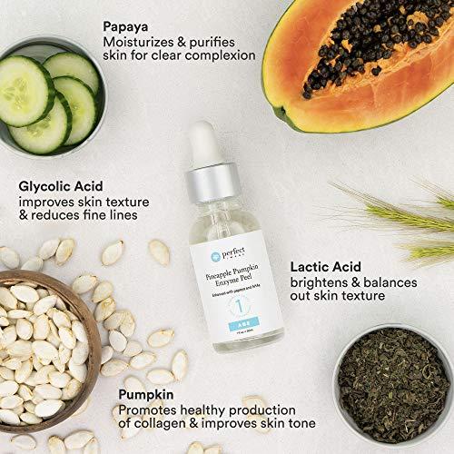 Perfect Image Pineapple Pumpkin Enzyme Skin Peel 1 oz - Enhanced with Papaya Extract & Alpha Hydroxy Acids (Professional Chemical Peel)