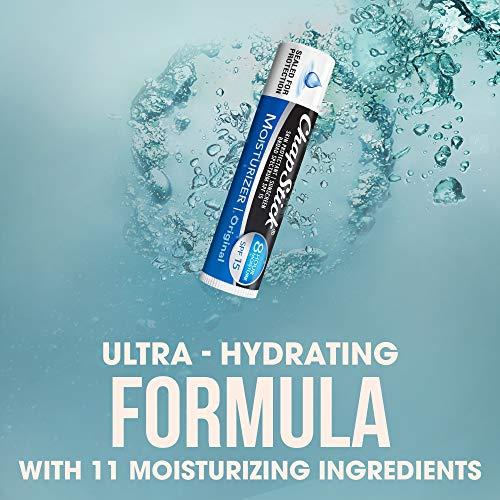 ChapStick ChapStick Moisturizer Original Lip Balm Tubes, SPF 15 and Skin Protectant - 0.15 Oz (Pack of 12)