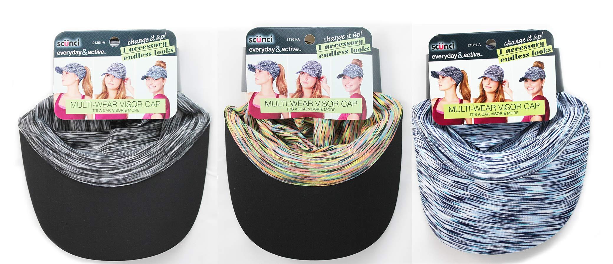 Scunci Scunci Everyday & Active Tie-Dye Wide Head Wrap Headband Cover Multi-Wear Visor Cap Headband