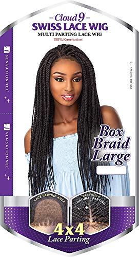 Sensationnel Sensationnel Synthetic Cloud 9 4x4 Part Swiss Lace Front Wig - BOX BRAID LARGE (T1B/27)