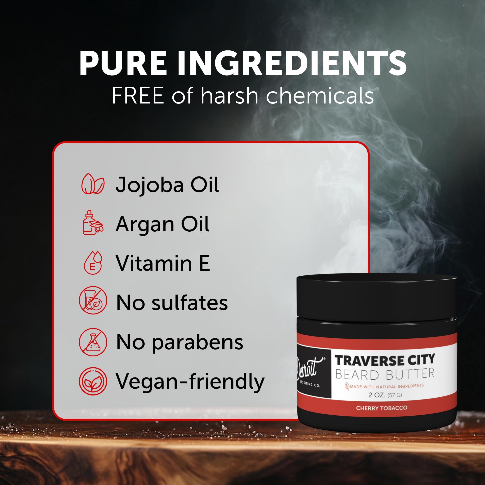 Detroit Grooming Co. Detroit Grooming Co. Beard Butter for Men | Softens, Thickens & Hydrates with Safflower Oil & Shea Butter | Traverse City Scent, 2oz