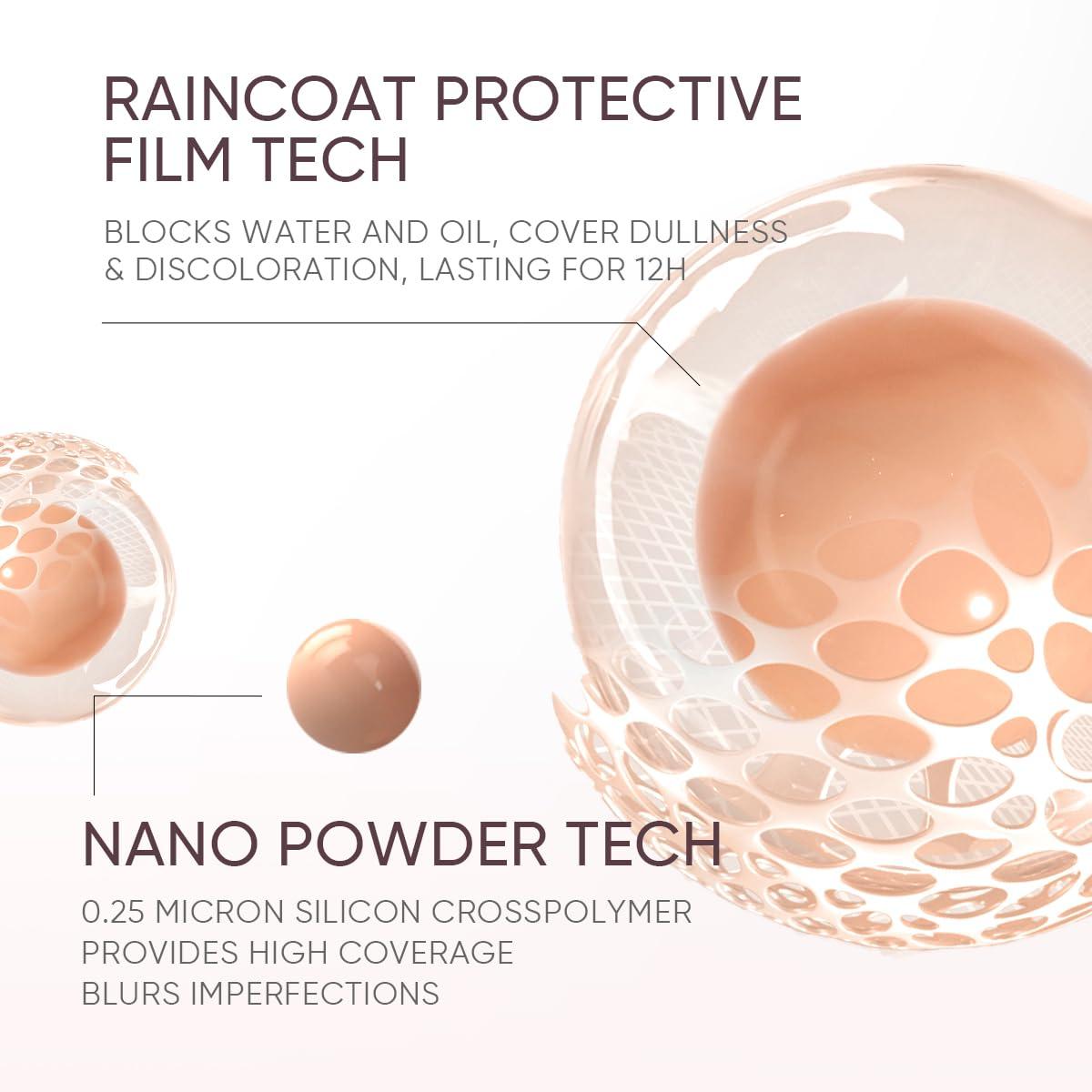 SKINTIFIC SKINTIFIC Cushion Foundation | Cover All Perfect Air Cushion | SPF 35 PA++++ | Oil-Control Waterproof Fondation Sweatproof Matte Finish Poreless Foundation Flawless BB Cream CC Cushion Makeup