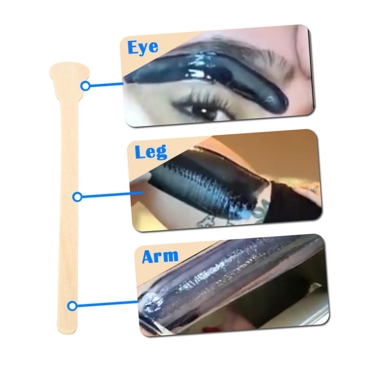 FOYTOKI FOYTOKI 100pcs Wax Rods Eyebrow Waxing Spatulas Wax Sticks for Hair Removal Salon Wax Spatula Beauty Accessroies Reusable Wax Spatula Body Wax Spatula Waxing Spatulas Boots