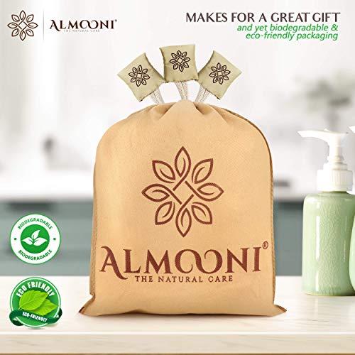 ALMOONI Premium Natural Egyptian Shower Loofah Sponge and Loofah Pad Bundle, Made with Natural Egyptian Shower Loofah Sponge That Gets Your Body Clean
