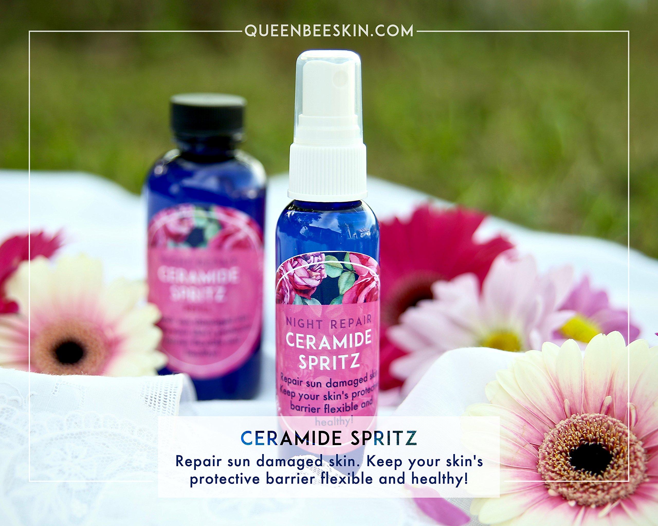 Queen Bee Organic Skin Care Organic Phyto Ceramide Night Repair Spritz Serum R E F I L L Size (Vegan) From Queen Bee