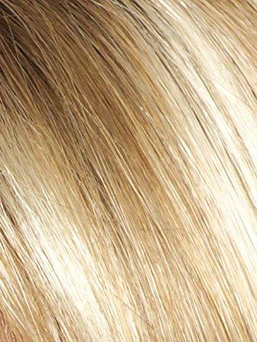 Noriko Maxwigs Reese Monofilament Part Color Creamy Toffee Rooted - Women\'s Tousled Bob Synthetic Short Choppy Layers Side Fringe Bundle with Wig Comb, MaxWigs Hairloss Booklet
