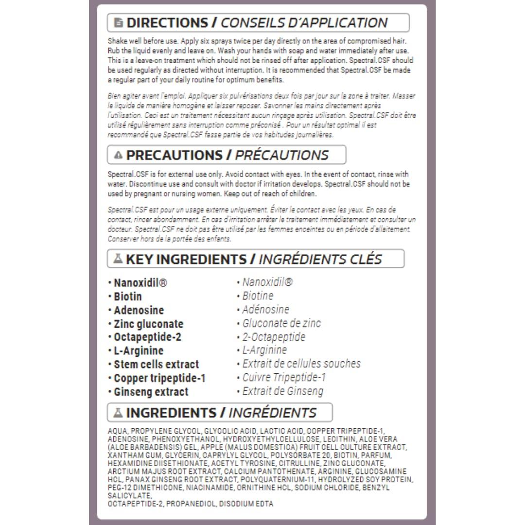 DS Laboratories DS Labs Spectral Women's Formally Spectral.CSF - Hair Density Serum for Women, Thickening, Strengthening, Volumizing, Fuller-Looking Hair, 60mL, Packaging May Vary