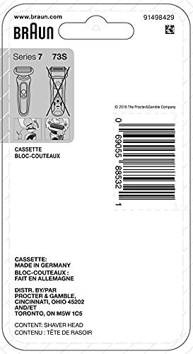 Braun Braun Series 7 New Generation Electric Shaver 73s Replacement Head, Compatible with 7020s, 7025s, 7085cc, 7027cs, 7071cc and 7075cc Shavers