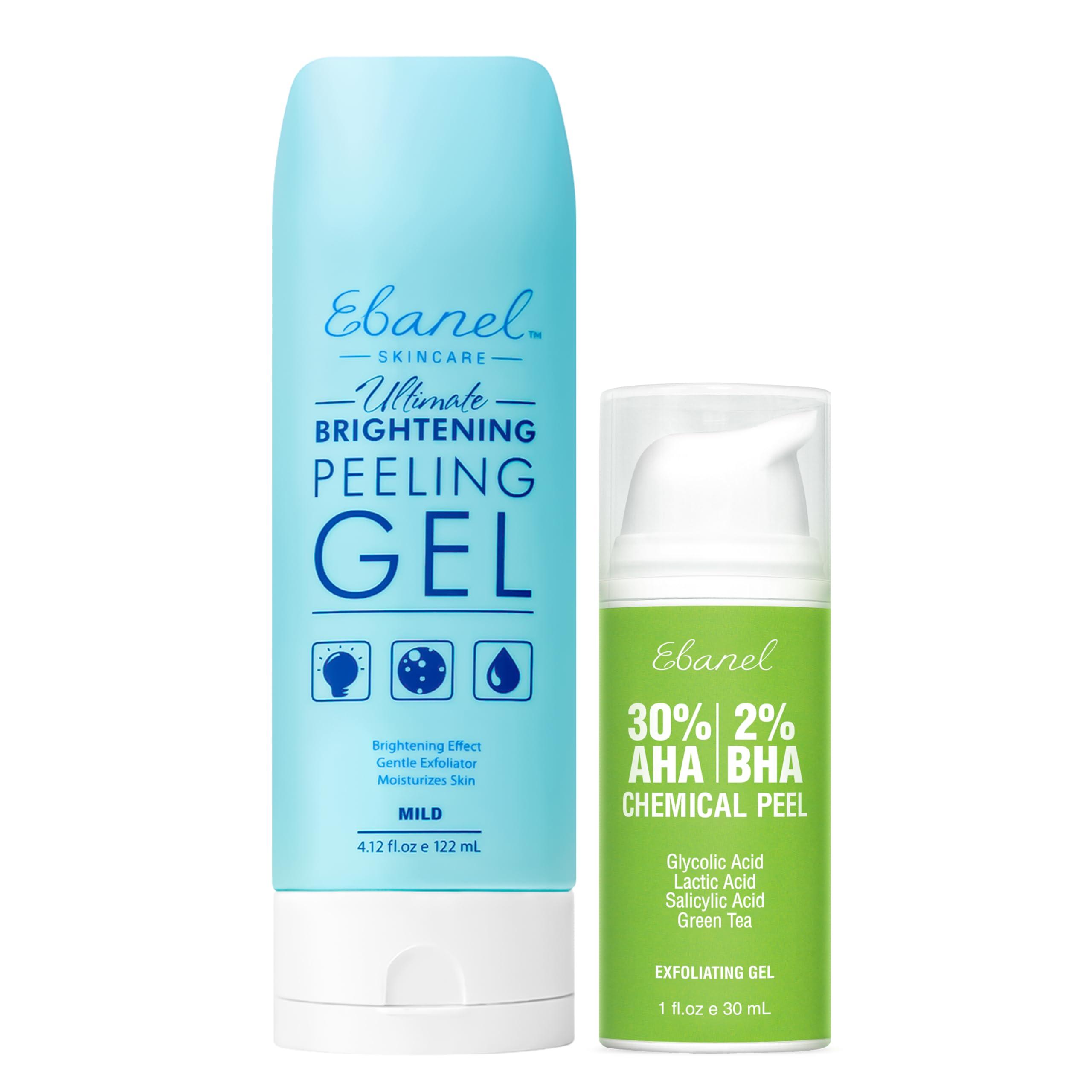 Ebanel Ebanel Bundle of Gentle Exfoliating Face Scrub Peeling Gel and 30% AHA 2% BHA Chemical Peel Exfoliant Gel