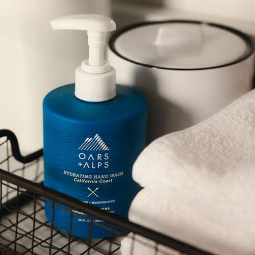 Oars + Alps Oars + Alps Hydrating Liquid Hand Soap, Made with Coconut Oil & Aloe Vera to Moisturize Dry Hands, Gentle Hand Wash with Vitamin E, California Coast Scent, 10 Fl. Oz Bottle (Pack of 2)