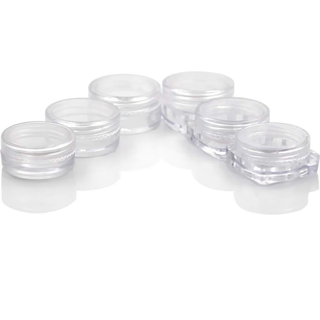 Baoblaze Baoblaze 2/3/5 Gram Jars, 50 pcs, Clear Cosmetic Sample Containers, Round Plastic Pot Jars with Screw Lid, Mini Bottle for Make Up, Lip Palm, Cream, Lotion, 2g