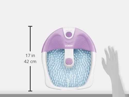 Conair Conair Soothing Pedicure Foot Spa Bath with Soothing Vibration Massage, Deep Basin Relaxing Foot Massager with Jets, Pink/White