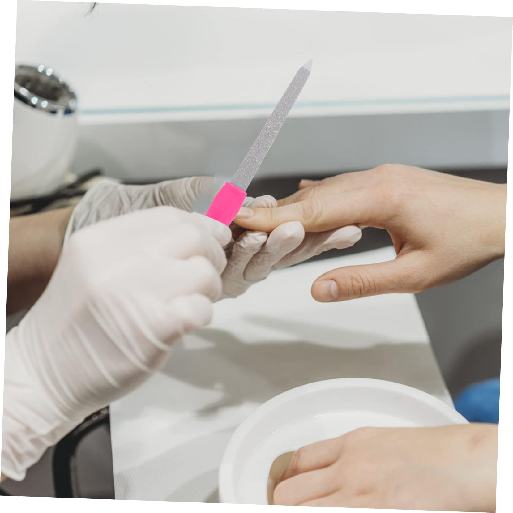 WOONEKY WOONEKY Nail File and Buffers Set 10pcs Boards for Nails Double-Sided Fingernail Files for Acrylic Nails Metal Nail Files for Natural Nails Nail File Kit Rose