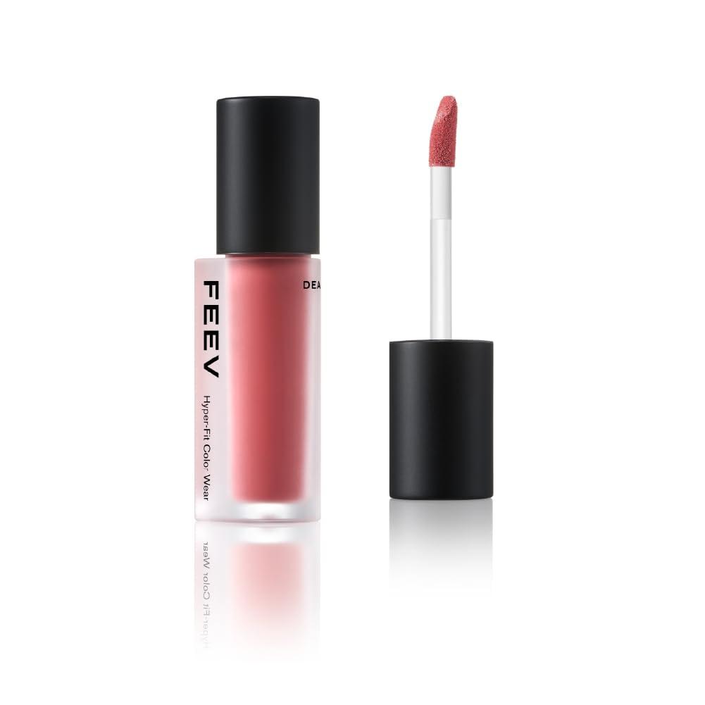 Feev Feev Hyper-Fit Color Wear | Velvet Cream Matte Lip Tint | Vegan Lip Stain & Safe for Sensitive Skins (#01 Dear Peach)