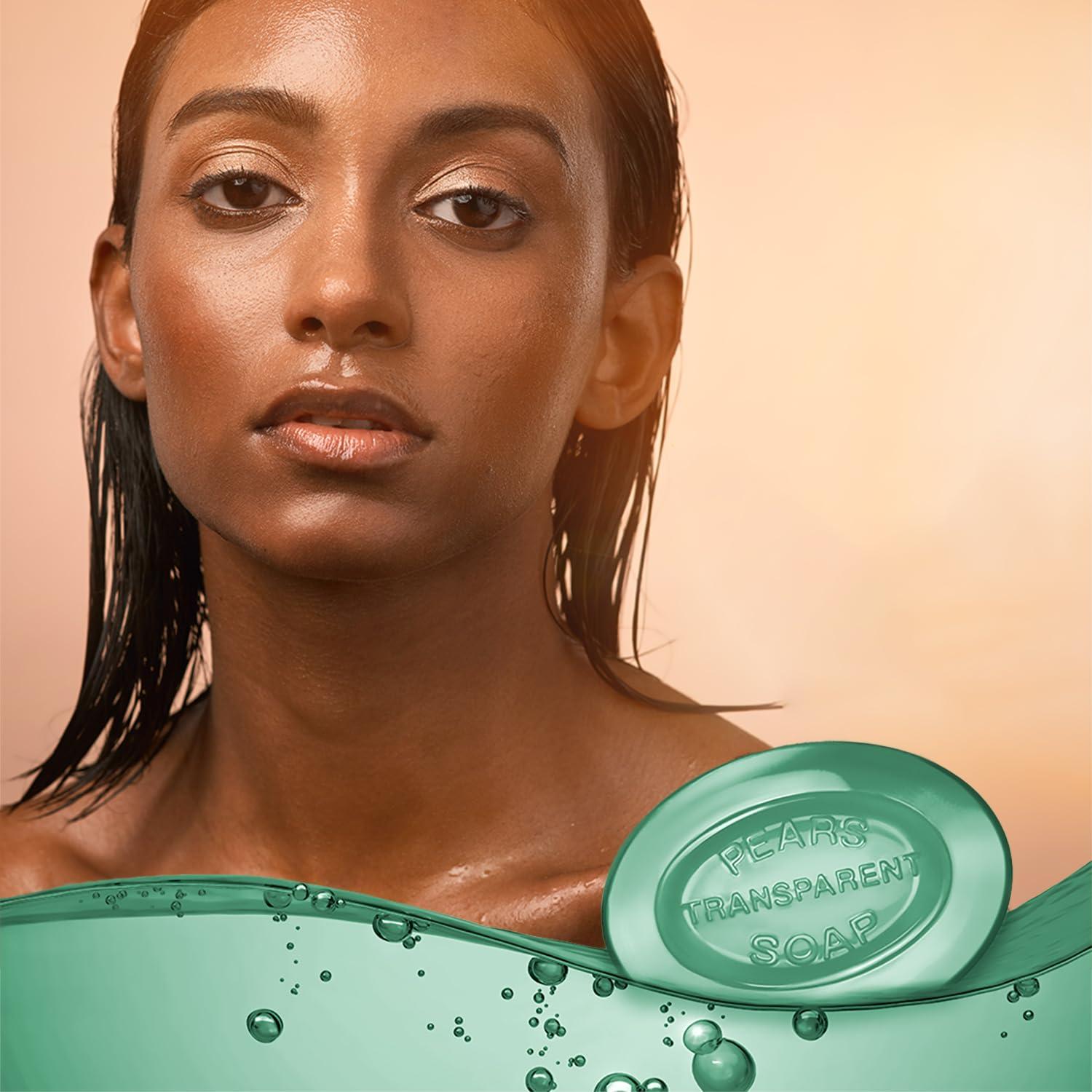 Pear Pears Soap, Face & Body Soap, Variety 12-Pack Pure & Gentle Transparent Bar Soap Bundle, Moisturizing Glycerin Soap for Glowing Skin, Amber, Blue, and Green Soap Bars, 3.53 Oz Ea