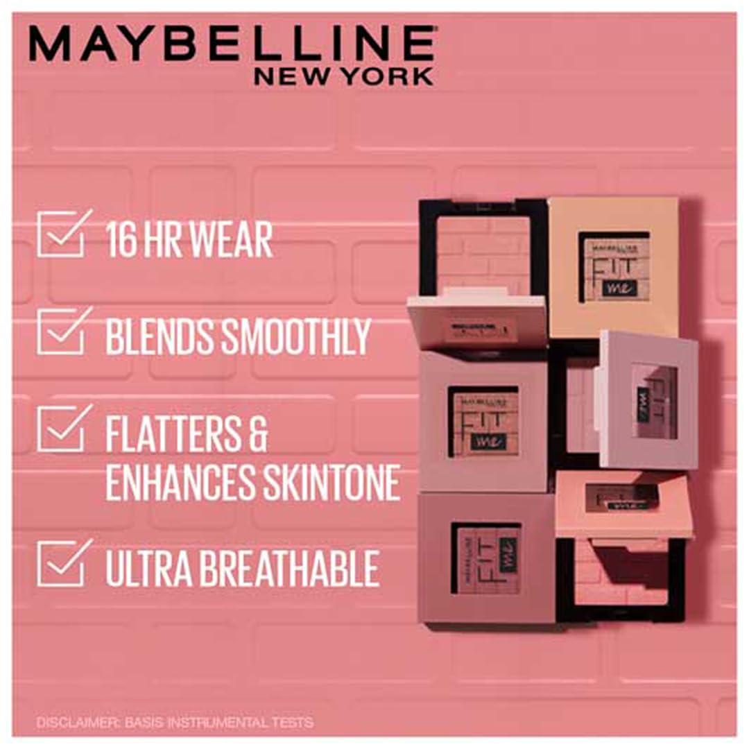 MAYBELLINE Maybelline Fit Me Powder Blush Lightweight Smooth Blendable Long-lasting All-Day Face Enhancing Makeup Color, Rose 1 Count and Mauve 1 Count