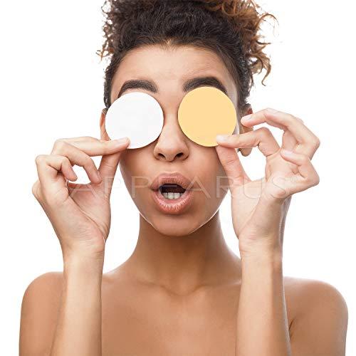 APPEARUS Facial Sponges - APPEARUS Compressed Natural Cellulose Face Sponge | Made in USA | Professional Spa Sponges for Face Cleansing, Massage, Pore Exfoliating, Mask, Makeup Removal (Yellow)