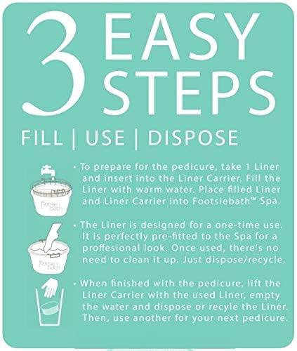 FOOTSIE BATH Footsie Foot Bath Liners, 10 Count