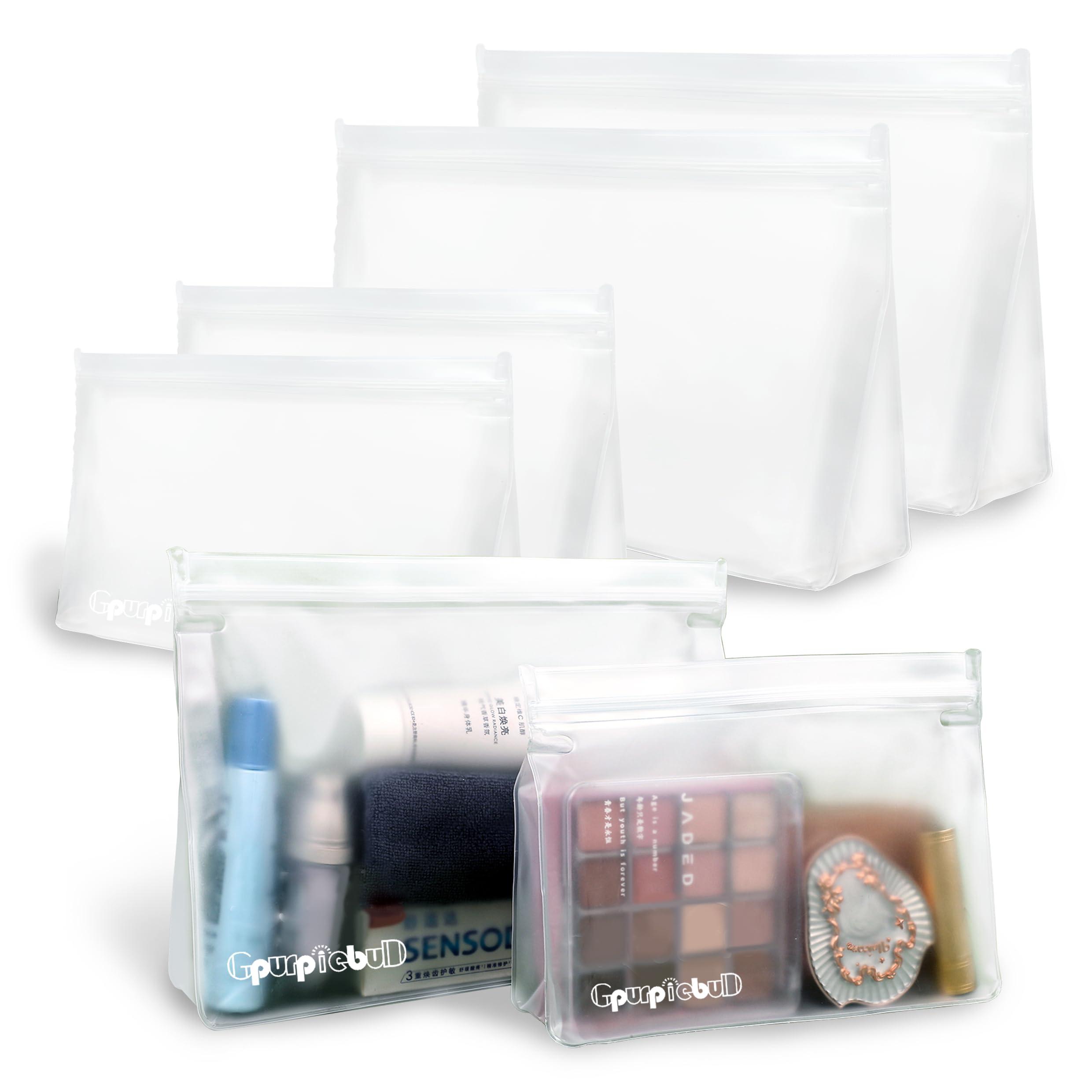 Gpurplebud Gpurplebud Clear Toiletry bags, PEVA Material Leakproof TSA Approved Quart Size Zipper Bags (3, 3 x 9.8in & 3 x 7.9in)