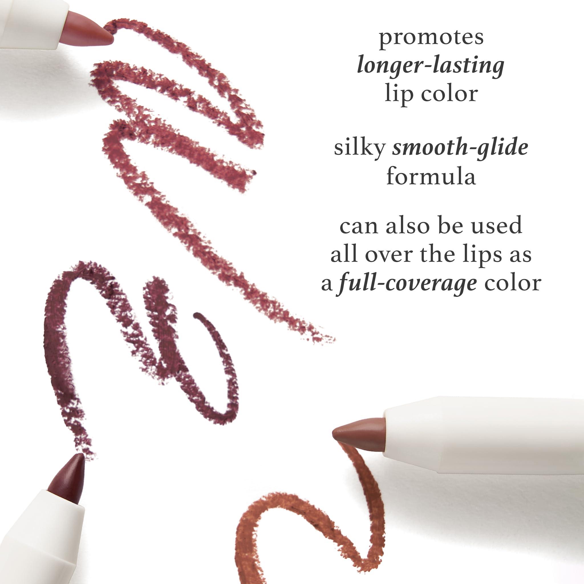 Julep The Perfect Pair 2pc Set: Julep It\'s Balm Tinted Lip Balm Burnt Sienna and With a Trace Retractable Creamy Long-Lasting Lip Liner, Clear as Day