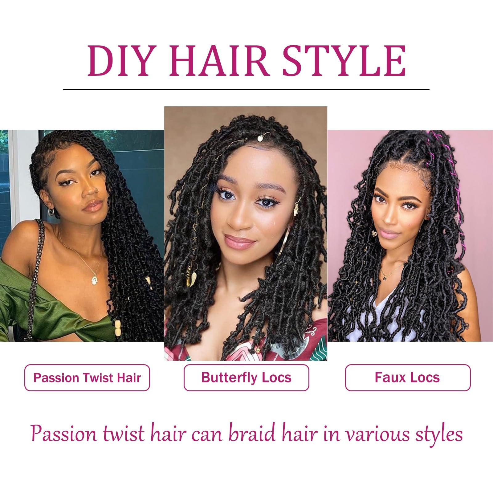 ISTGIFT Passion Twist Hair 14 Inch: Water Wave Crochet Hair 6 Packs Passion Twist Crochet Hair for Black Women Water Wave Passion Twist Hair Extensions (T1B/27)